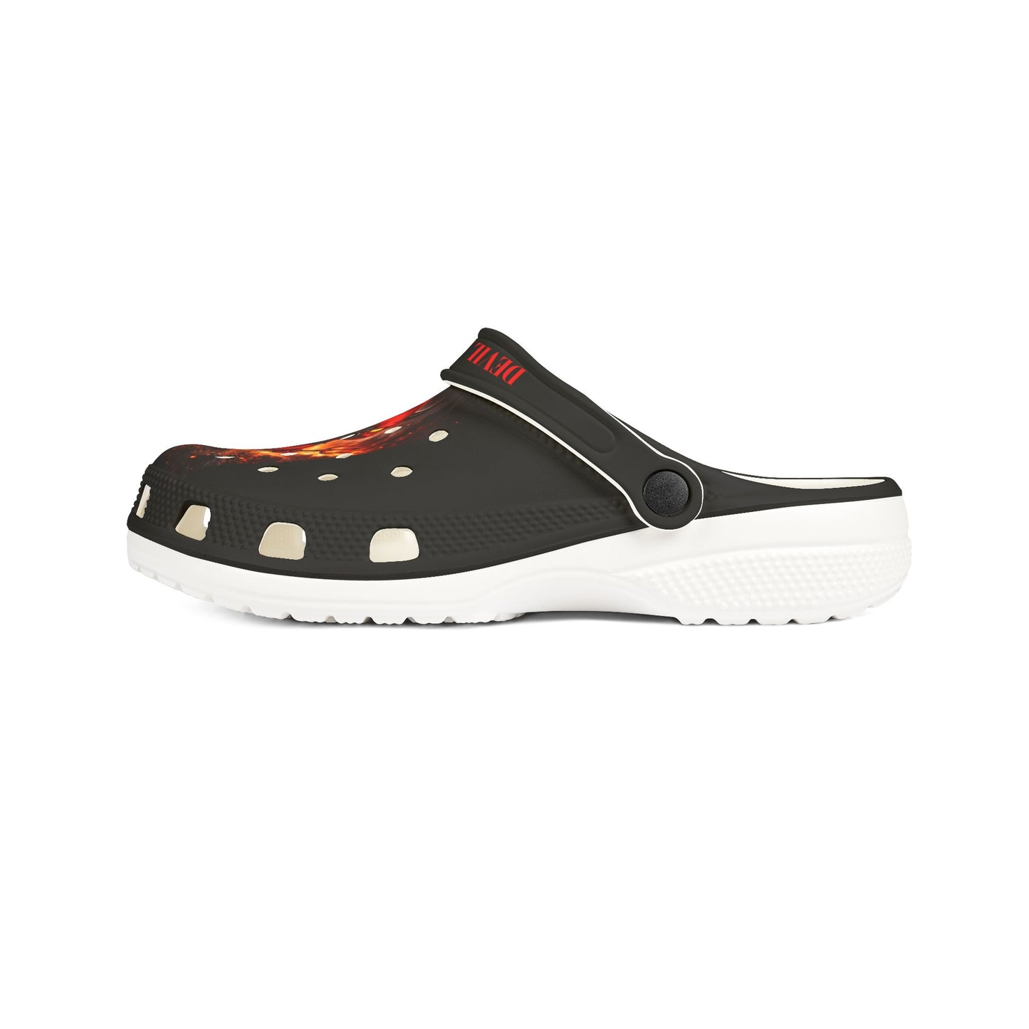 Devil Duck EVA Foam Rubber Shoes — All-Over Print Slip-Ons