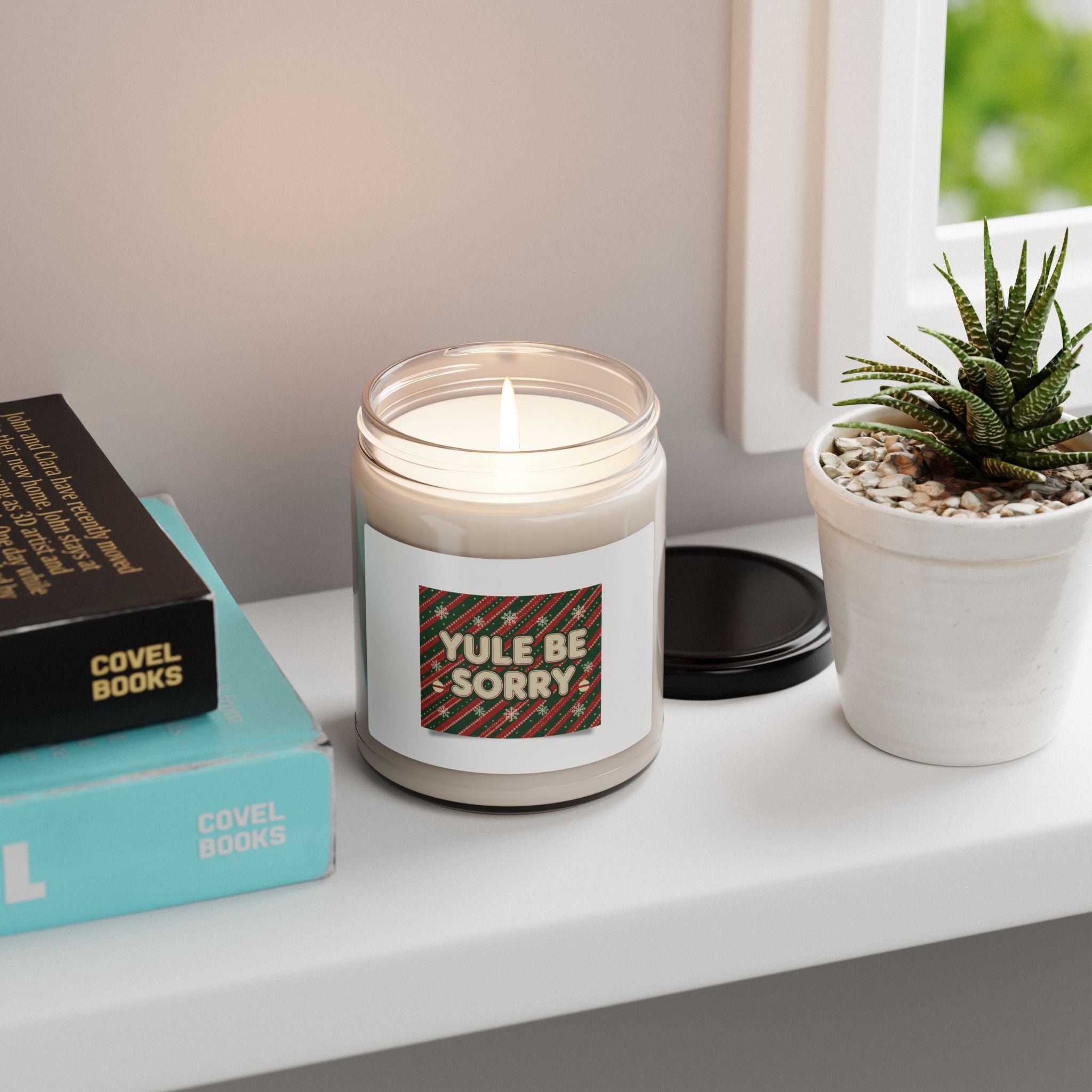 Yule Be Sorry Soy Candle, Holiday knit-look | Christmas novelty
