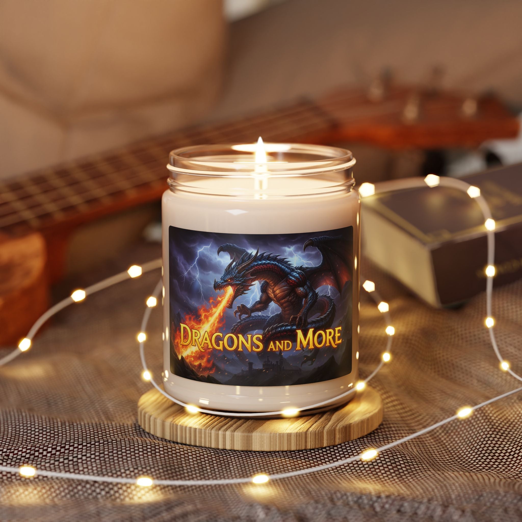 Dragon Fire Soy Candle — 'Dragons and More' Scented 9oz Jar