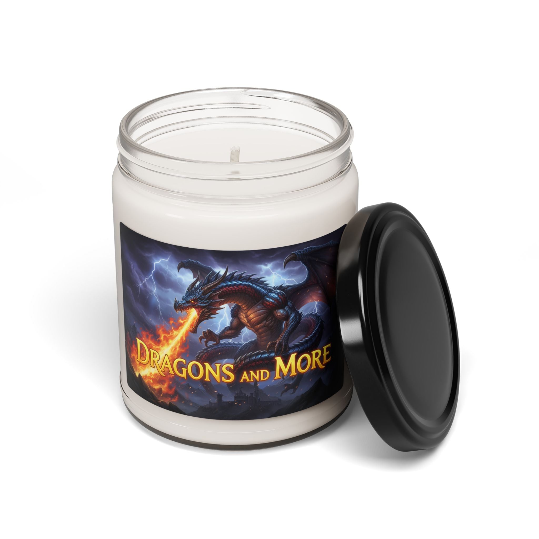 Dragon Fire Soy Candle — 'Dragons and More' Scented 9oz Jar