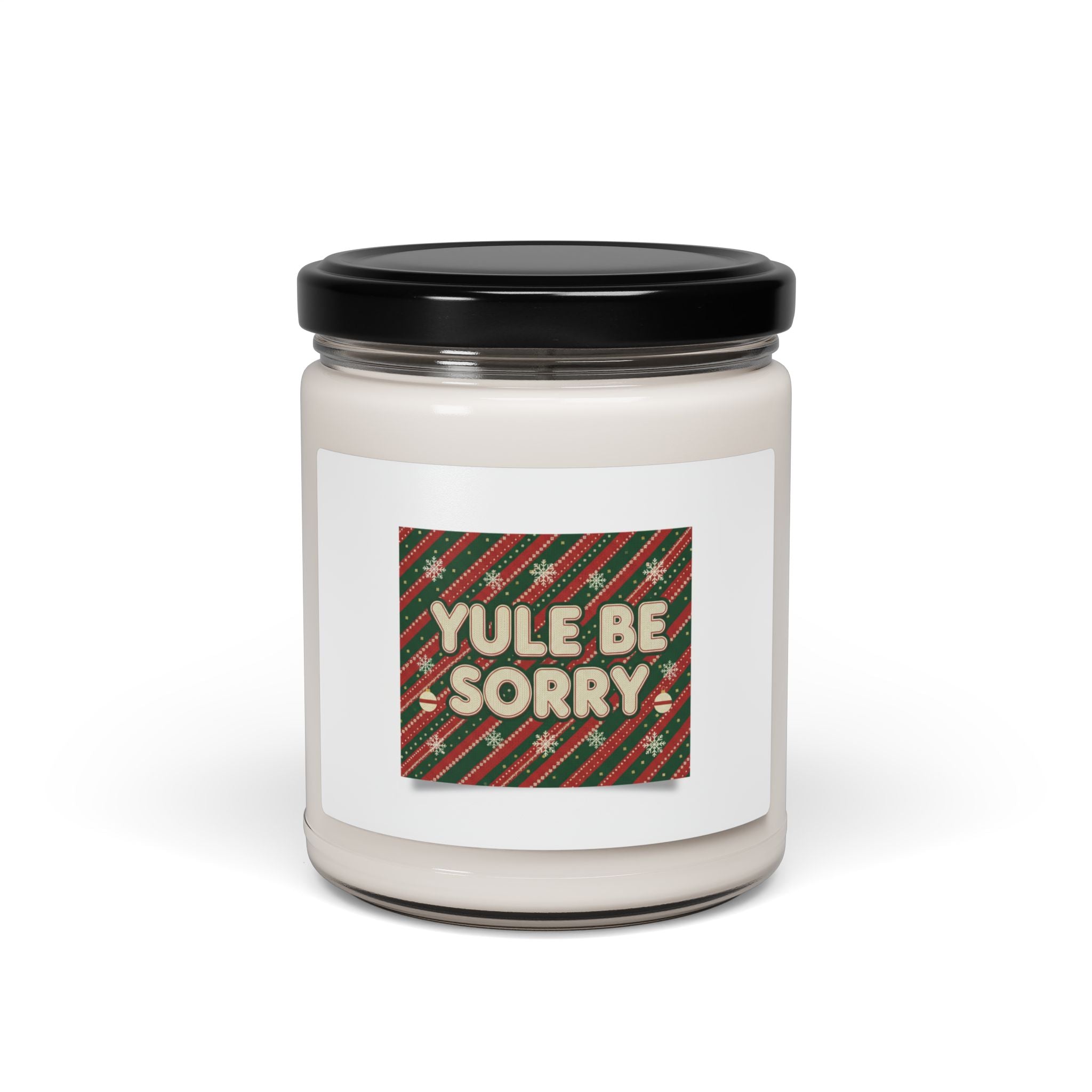 Yule Be Sorry Soy Candle, Holiday knit-look | Christmas novelty