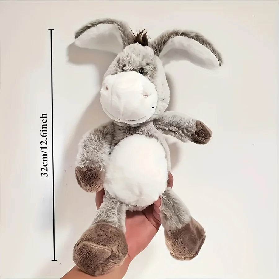 1 durable plush donkey dog toy, suitable for small and medium-sized dog breeds, interactive chew toy made of soft polyester fibe