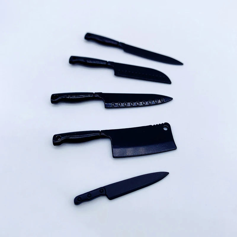 1/12 Dollhouse Mini Knives Model Dollhouse Kitchen Cooking Utensils Accessories Children's Pretend Play Toys