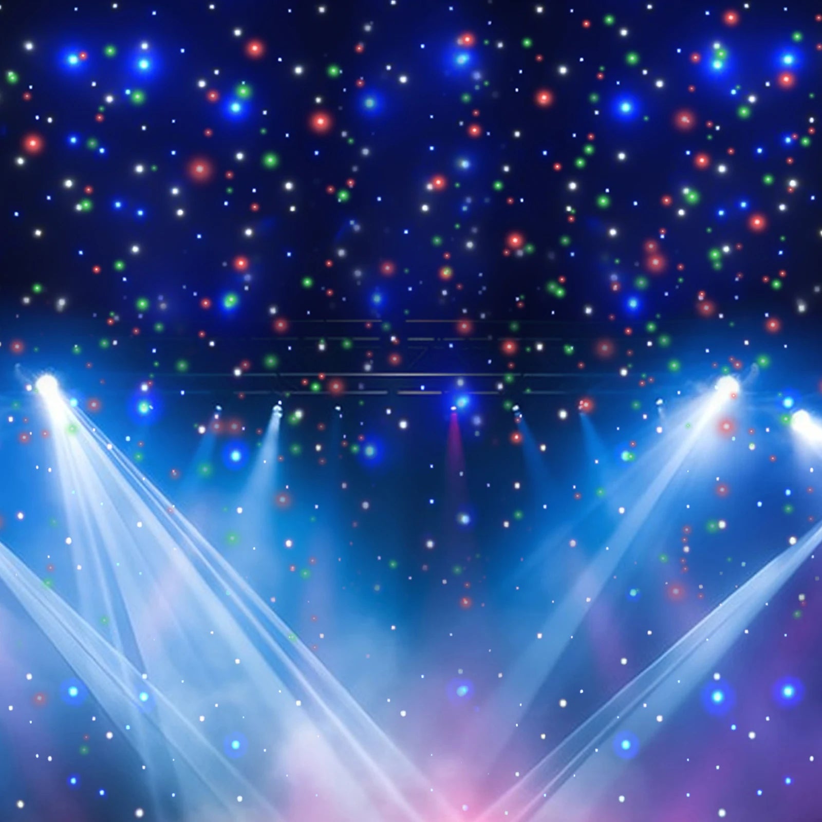 13 * 13ft RGBW LED Stage Backdrop, Velvet Star Curtain Drape Background Decor with DMX Control Voice Activated for Wedding Party