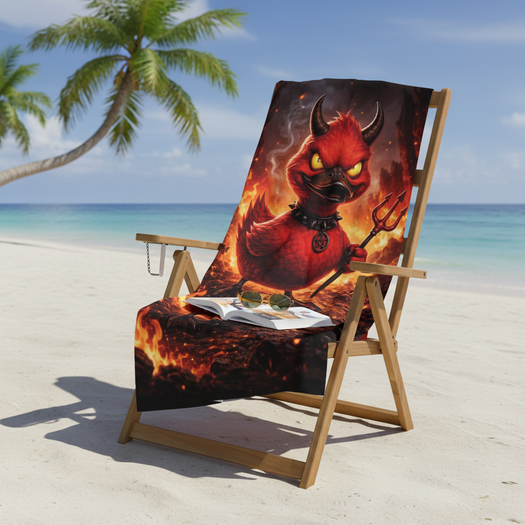 Beach towel on chair